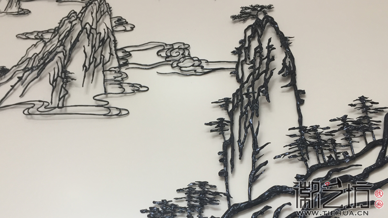 2017.6.16徽艺坊镇店之宝迎客松铁画屏风细节图8 2017.6.16徽艺坊镇店之宝迎客松铁画屏风细节图8